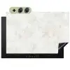 Beige - Marmer - Aders Inductie beschemer met haakjes klein 777 -3d