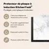 Elegantie van Wit Marmer Inductie beschermer vinyl 3mm middel -usfeer2_FR