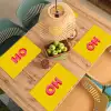Geel - Roze - Oh - 3D Placemat vinyl groot -zzsfeer5_Kitchenyeah-website