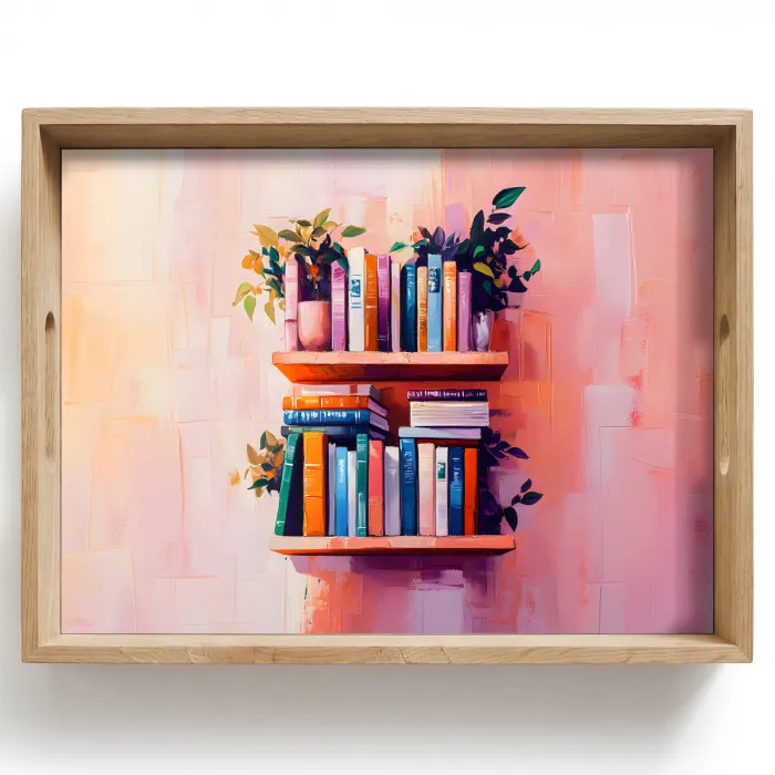 Planken - Boeken - Bladeren Dienblad Rechthoek middel -z3d_shopping