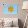 Bloem - Smiley - Kleurrijk Wandkleed katoen klein -sfeer4