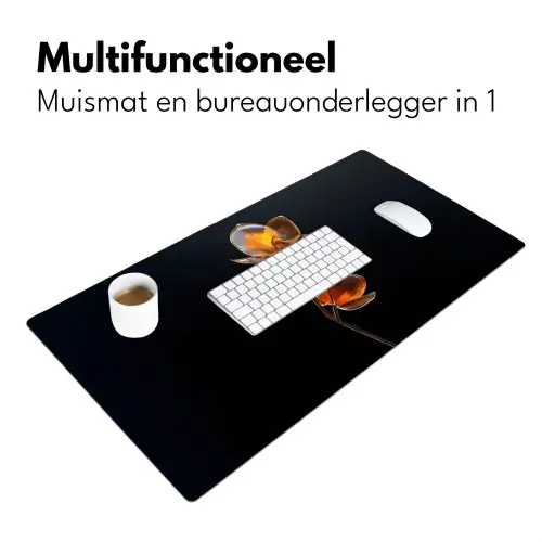 Bloem - Orchidee - Oranje Muismat XXL klein -sfeer4