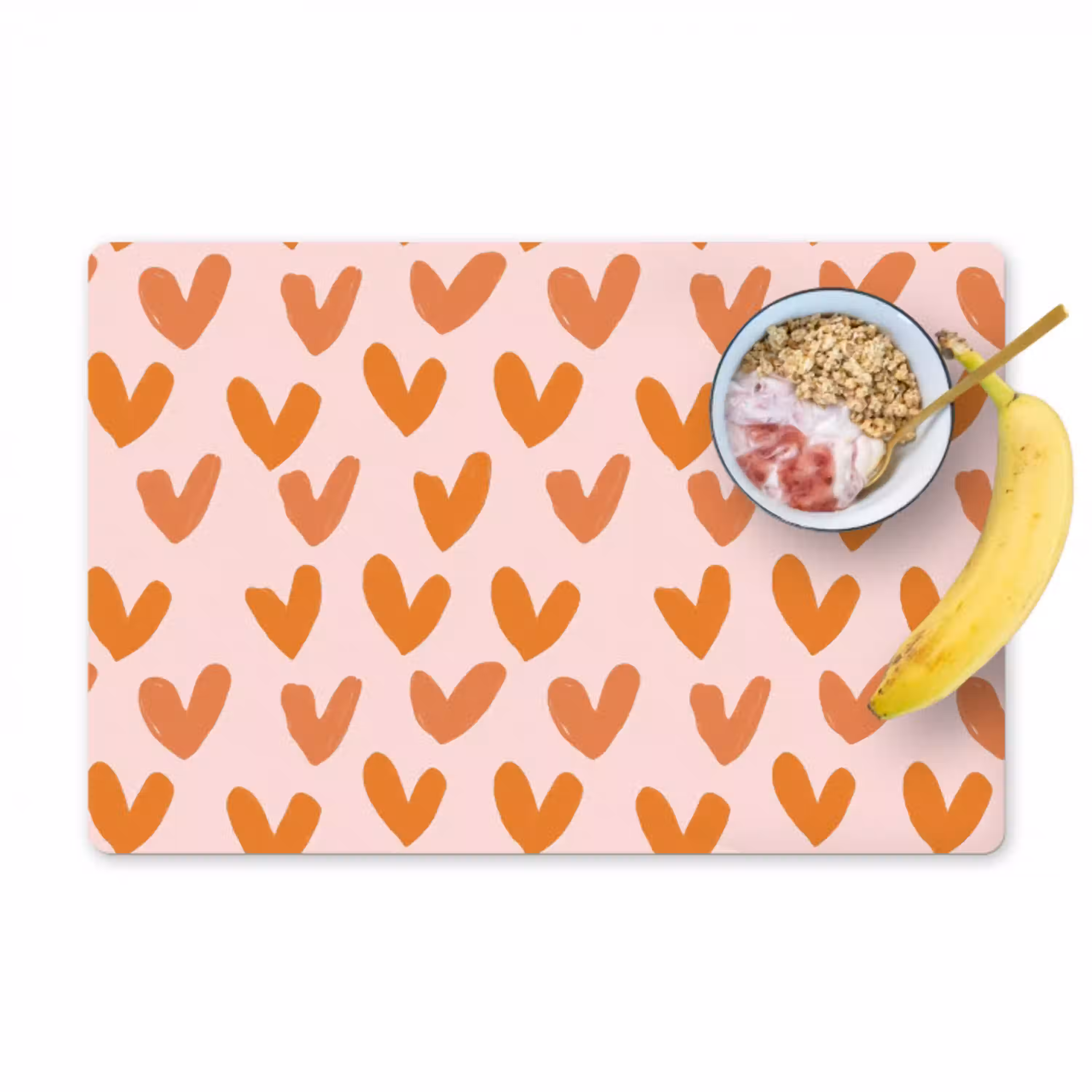 Hartjes - Getekend - Oranje Placemat vinyl groot 368 -zzzproduct_Kitchenyeah-website