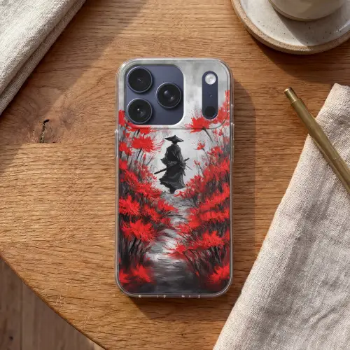 Rode bloemen - mistig - Man Telefoonhoesje iPhone 17 Pro klein -sfeer1