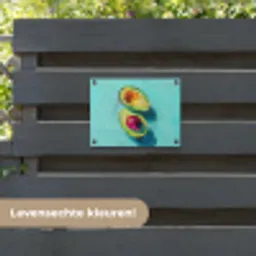 Avocado - Groen - Pit - Schaduw tuinposter los doek klein -sfeer3
