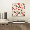 Tulpen - Modern - Roze aluminium wit klein -sfeer1