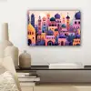 Fantasierijke stad - kleurrijk - Zon canvas 2cm klein -sfeer6