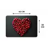 Kersen - Hart - Rood - Zwart Placemat vinyl groot -specs