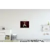 Koffie - Vrouw - Middelvinger textielposter latten blank klein -kinderkamer