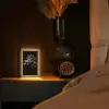 Gipskruid - Bloemetjes - Wit - Minimalistisch Light Box met kabel (Tafellamp) klein -sfeer1