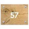 Hout - Traditioneel Naambord Rechthoek middel -3d