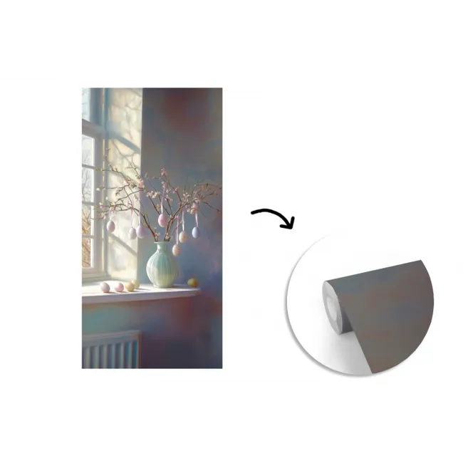 Stilleven - Vaas - Paastak fotobehang vinyl groot -3d