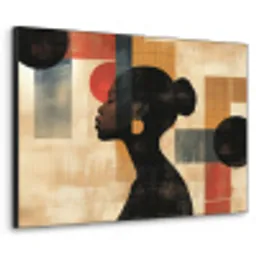 Zijaanzicht - Vrouw - Vormen Textielframe zwart klein -3d