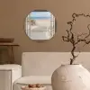 Doorkijk - Strand - Duinen - Pad - Landschap Wandcirkel kunststof plaat 5mm dik klein -sfeer1