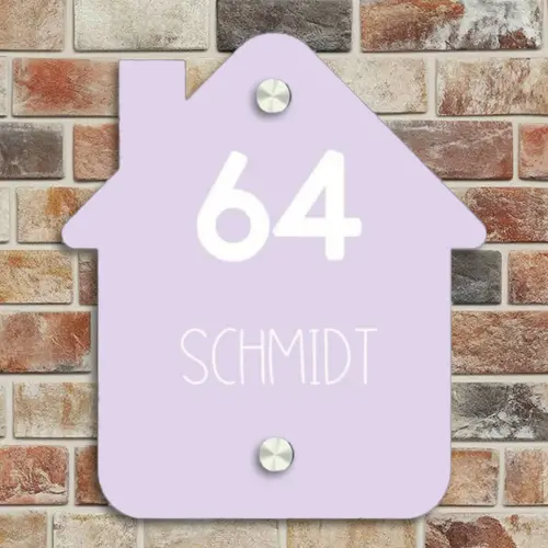 Lila - Modern Naambord Huisje klein -sfeer6