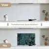 Marmer - Steen - Textuur - Marmerlook - Design keuken achterwand spatscherm klein -voor_na_NL