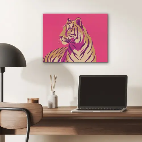 Tijger - Modern - Neon PET vilt klein -sfeer5