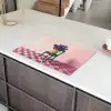 Stoel - Vaas - Bloemen - Geblokt Inductie beschermer vinyl 3mm klein -sfeer8