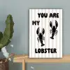 Lobster - Beige - Minimalistisch canvas 2cm klein -sfeer4