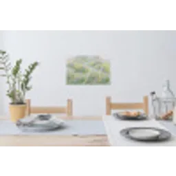 Bloemenveld - Heuvels - Kleurrijk Muursticker klein -eettafel