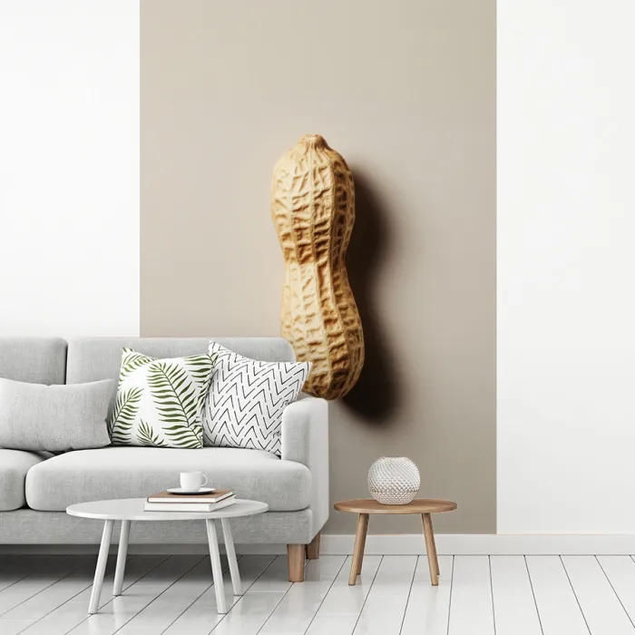 Pinda - Ruw - Beige fotobehang vinyl groot -woonkamer