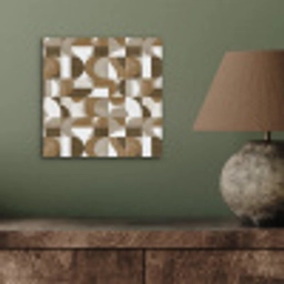 Abstract - Retro - Bruin aluminium wit klein 46 -sfeer2
