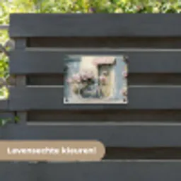 Fiets - Pastelkleuren - Bloemen tuinposter los doek klein -sfeer3
