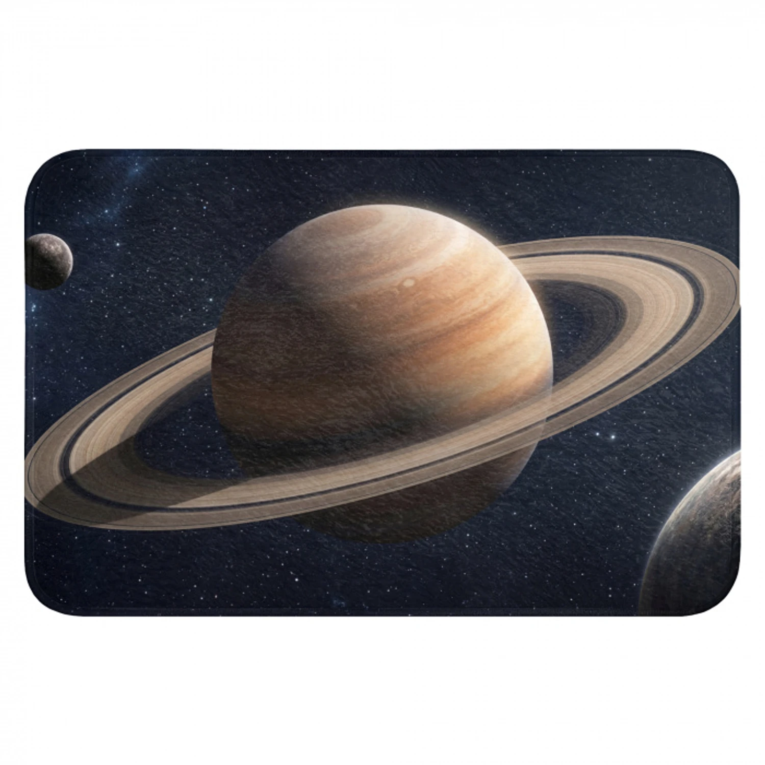 Planeten - Saturnus - Ruimte Badmat klein -3d