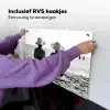 Vrouwen - Zonnehoed - Strand - Zwart - Wit Inductie beschemer met haakjes klein -ky-ophangen-nl
