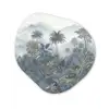 Jungle - Landschap - Blauw Wandcirkel Organisch Forex 3mm klein -3d