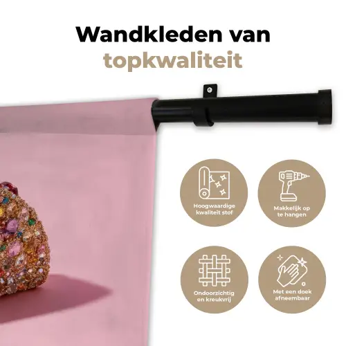 Taco - Kleurrijk - Edelstenen - Goud Wandkleed katoen klein -sfeer2