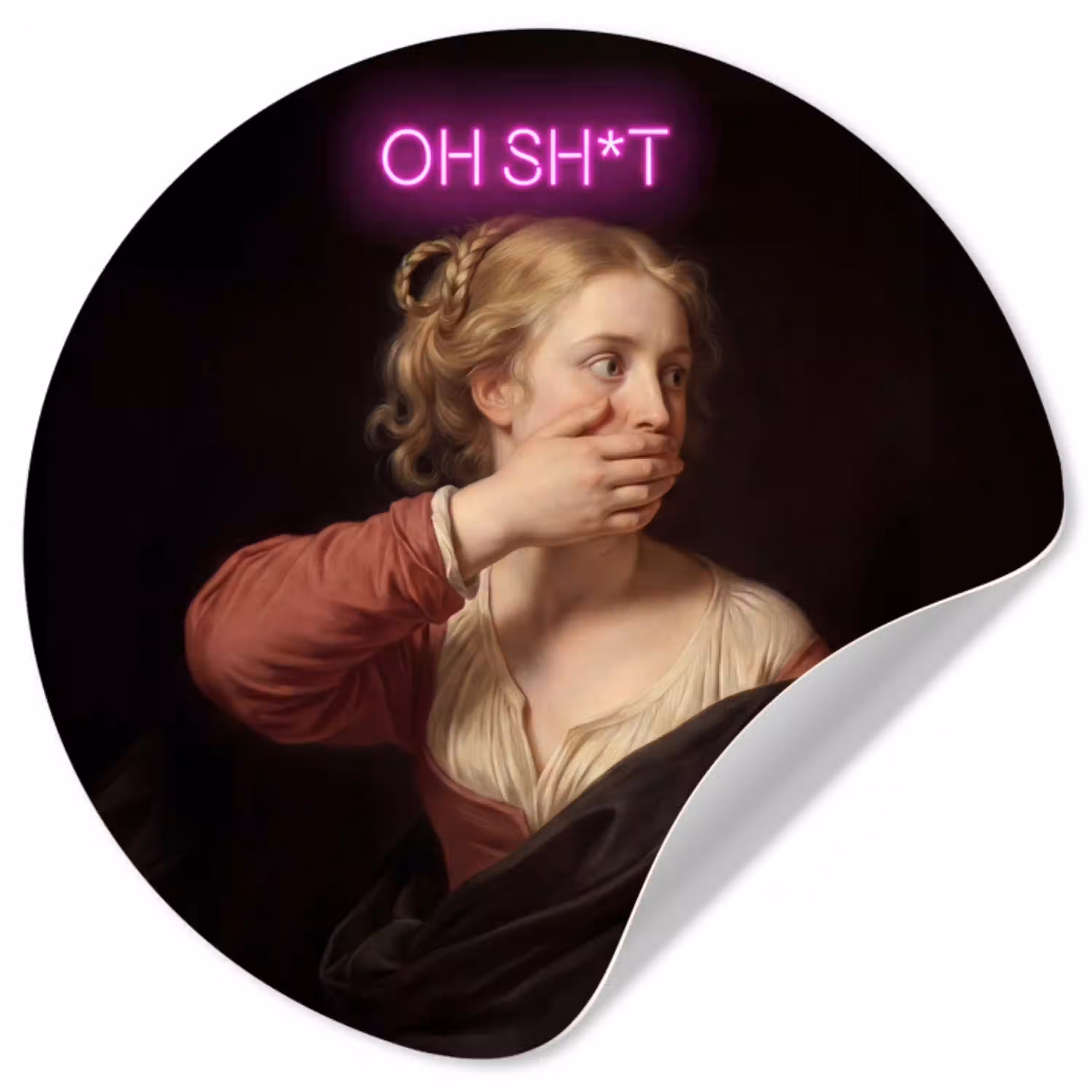 Quote - Neon - vrouw Wandcirkel behangsticker klein -3d
