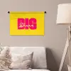 Dream big - Geel - Roze Wandkleed katoen klein -sfeer4