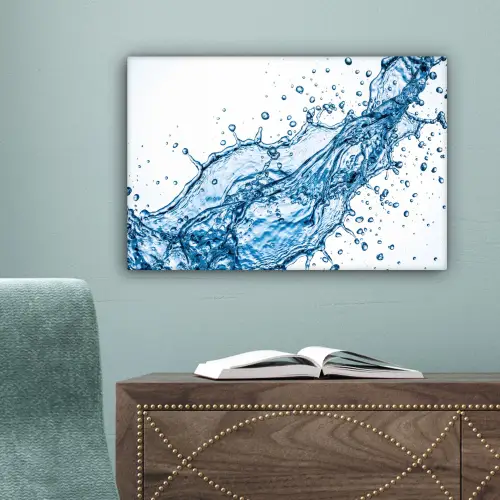 Spash - Water - Blauw canvas 2cm klein -sfeer4