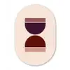 Zandloper - Symmetrisch - Rood - Paars Wandcirkel Ovaal Forex klein -3d
