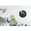 Uil - Mozaïek - Maan - Nacht Wandcirkel aluminium klein -kinderkamer