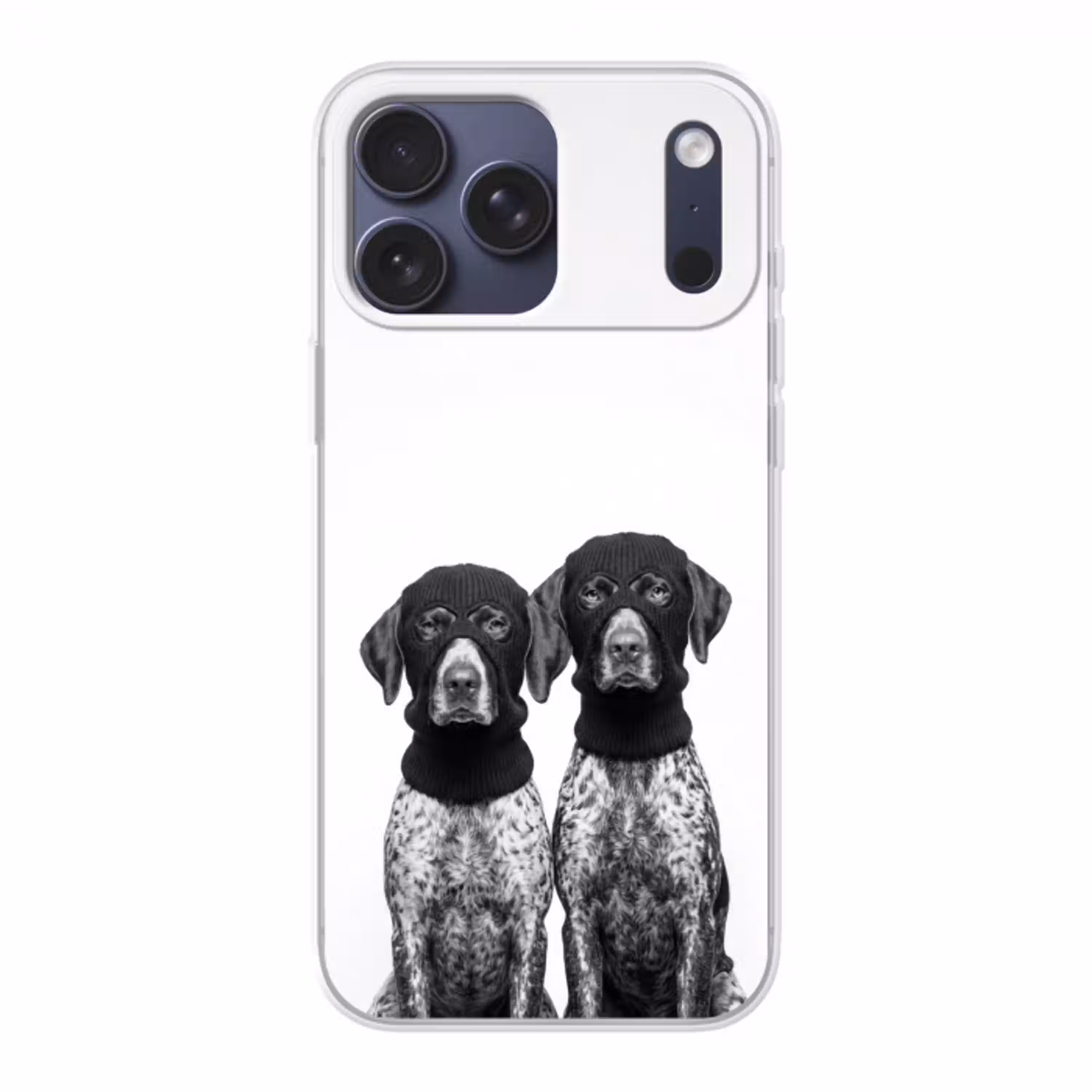 Honden - Bivakmuts - Zwart - wit Telefoonhoesje iPhone 17 Pro Max klein -3d