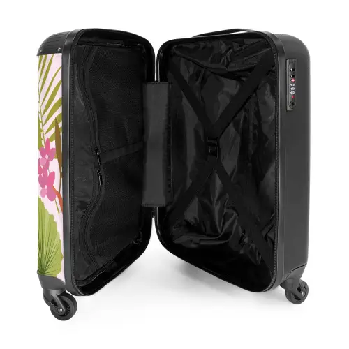 Summer memories - Tropische bloemen en bladeren NBS - Handbagage koffer - Kinderen Unisex middel -binnenkant