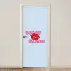 Bisou - Blauw - Roze - Lippen deurposter klein -3d_beige