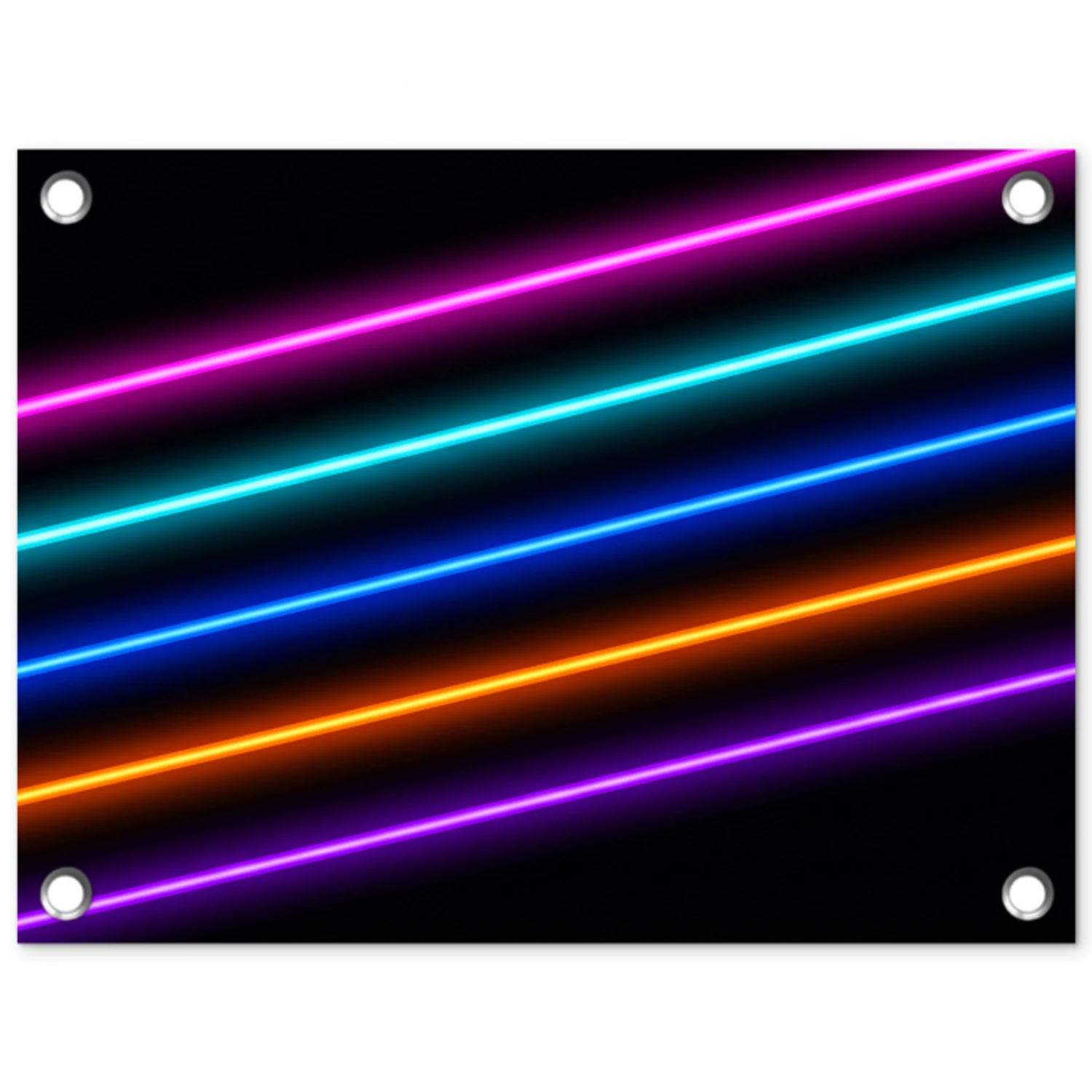 Esthetiek - Retro - Neon tuinposter los doek klein -3d
