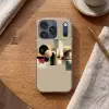 Abstract - Vormen - Beige - Texturen Telefoonhoesje iPhone 17 Pro klein -sfeer1