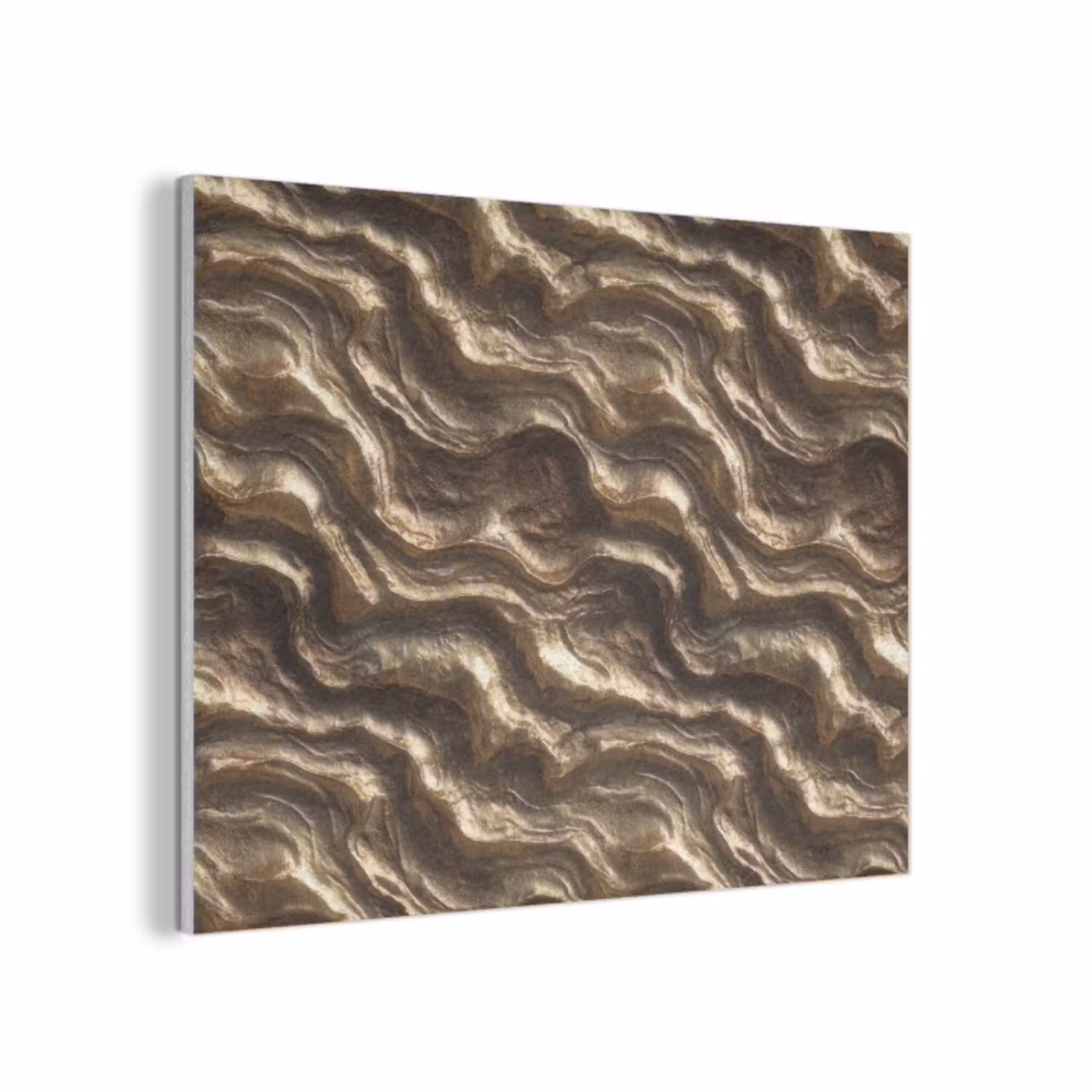 Reliëf - Golven - Abstract - Bronsgoud PET vilt klein 837 -3d