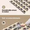 Waaier - Patroon - Zwart - Beige Inductie beschemer met haakjes klein 777 -ky-schoon-nl