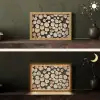 Hout - Boomstammen - Textuur Light Box met kabel (Tafellamp) klein -sfeer3