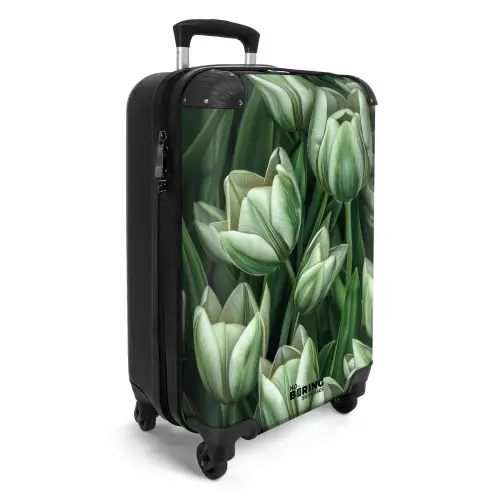 Vintage bloemen - Groen NBS - Handbagage koffer - Kinderen Unisex middel -productfoto_3d