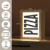 Pizza - Japandi - Decoratie - Vintage Light Box met kabel (Wandlamp) klein -USP_websiteoverzichtNL