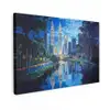 Stad Kuala Lumpur - Skyline - Wolkenkrabbers - Water Tuinposter op houten frame 2 cm dik klein -3d
