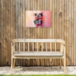 Planken - Boeken - Bladeren Tuinposter op houten frame 2 cm dik klein -sfeer4