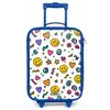 Smiley - Hartje - Ster Kinderkoffer - Blauw klein -zz3dotto
