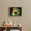 Basketbal - Vuur - Vlammen - Groen Light Box met batterij (Wandlamp kind) middel -sfeer2_kind